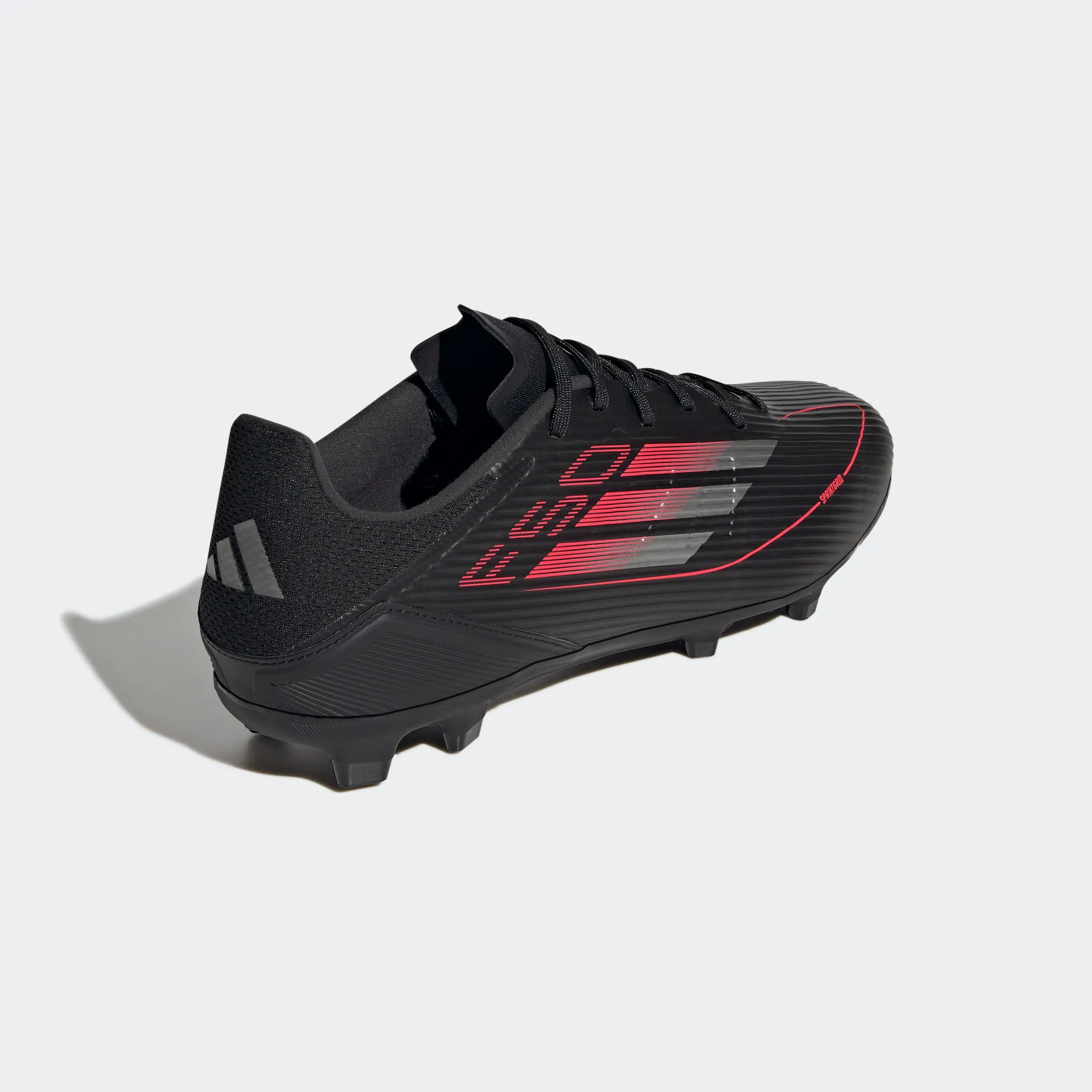 adidas F50 LEAGUE Firm/Multi-Ground Soccer Cleats | Core Black-Iron Metallic-Lucid Red | Men's