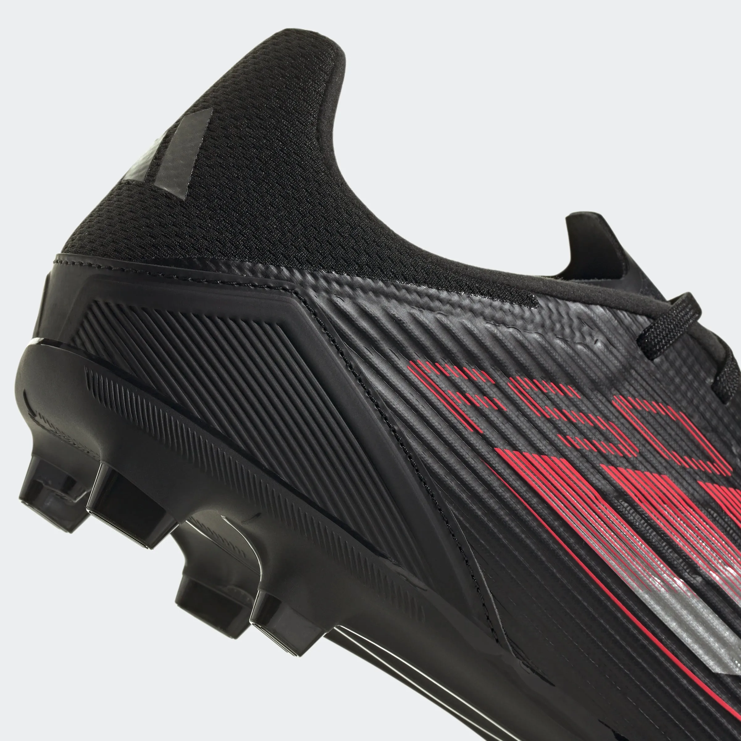 adidas F50 LEAGUE Firm/Multi-Ground Soccer Cleats | Core Black-Iron Metallic-Lucid Red | Men's