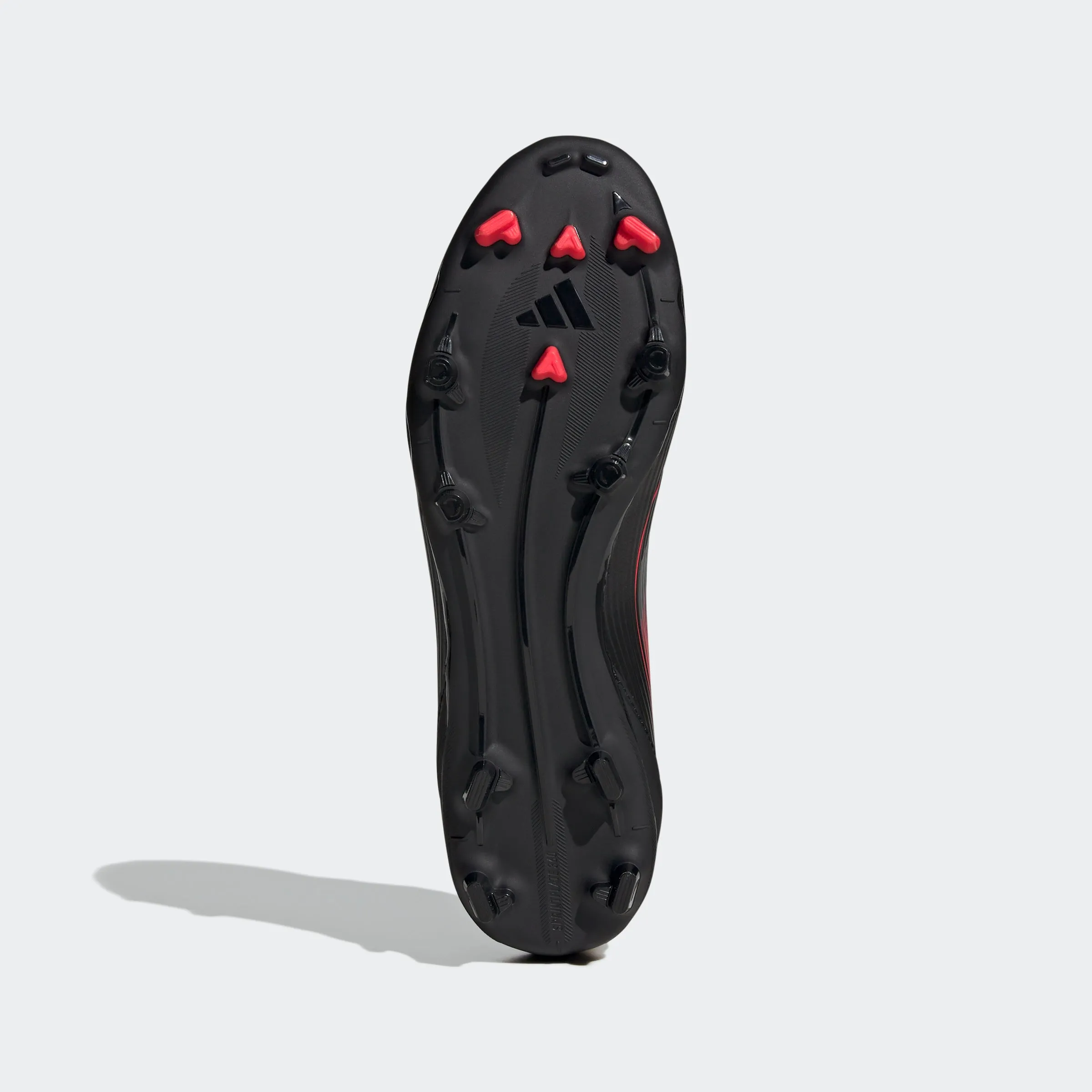 adidas F50 LEAGUE Firm/Multi-Ground Soccer Cleats | Core Black-Iron Metallic-Lucid Red | Men's