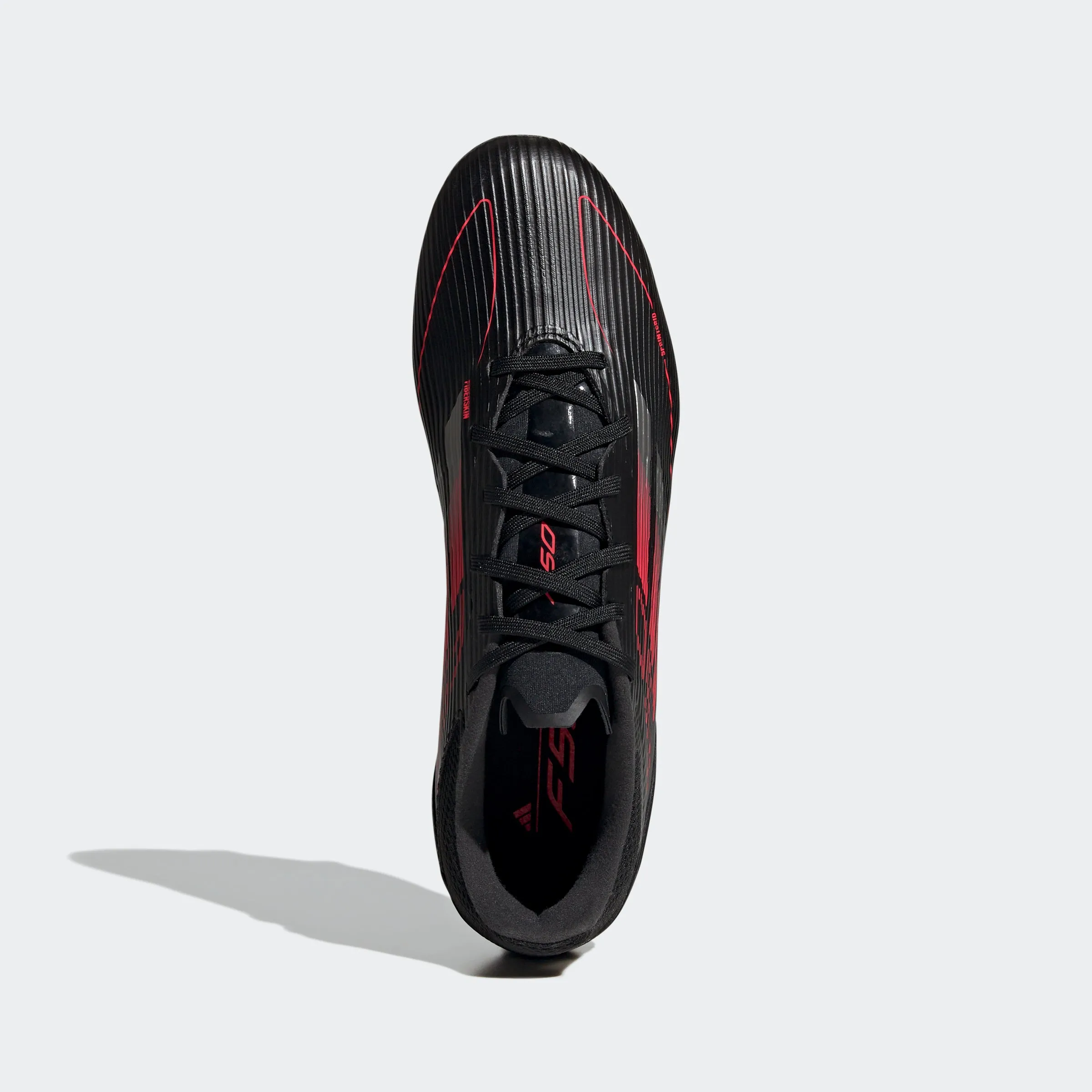 adidas F50 LEAGUE Firm/Multi-Ground Soccer Cleats | Core Black-Iron Metallic-Lucid Red | Men's