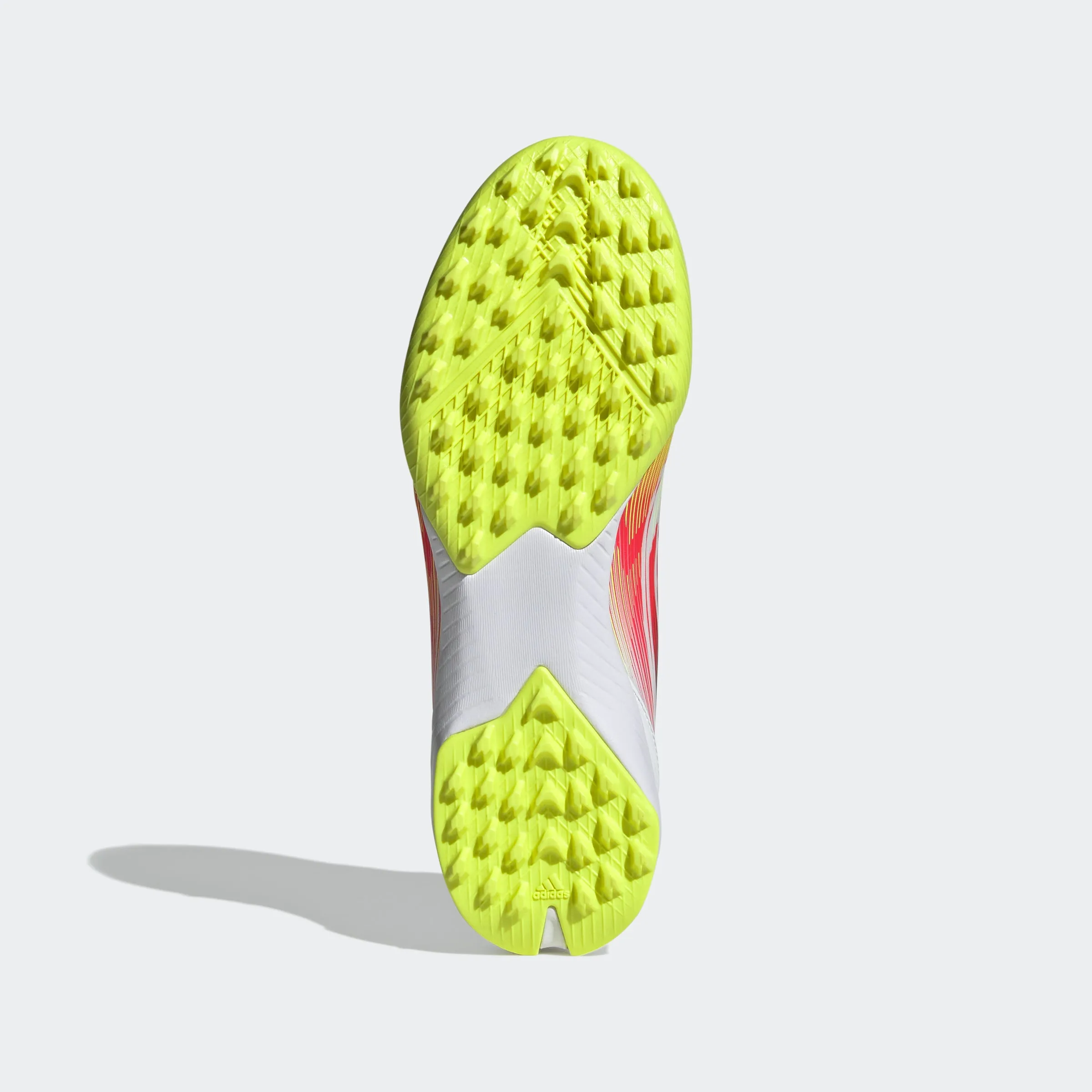 adidas F50 LEAGUE MID Artificial Turf Soccer Shoes | Cloud White-Lucid Red-Solar Yellow | Women's [Unisex]