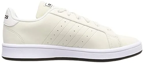 Adidas Men's Grand Court Base ORBGRY/CBLACK/FTWWHT Tennis Shoe-8 Kids UK (KYJ09)