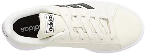 Adidas Men's Grand Court Base ORBGRY/CBLACK/FTWWHT Tennis Shoe-8 Kids UK (KYJ09)