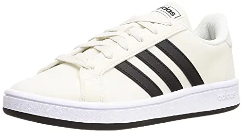 Adidas Men's Grand Court Base ORBGRY/CBLACK/FTWWHT Tennis Shoe-8 Kids UK (KYJ09)