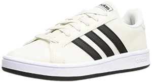 Adidas Men's Grand Court Base ORBGRY/CBLACK/FTWWHT Tennis Shoe-8 Kids UK (KYJ09)