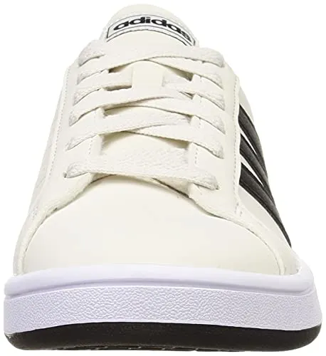 Adidas Men's Grand Court Base ORBGRY/CBLACK/FTWWHT Tennis Shoe-8 Kids UK (KYJ09)