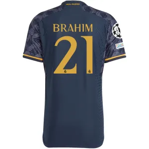adidas Real Madrid Authentic Brahim Diaz Away Jersey w/ Champions League   Club World Cup Patch 23/24 (Legend Ink/Preloved Yellow)