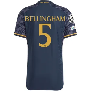 adidas Real Madrid Authentic Jude Bellingham Away Jersey w/ Champions League   Club World Cup Patch 23/24 (Legend Ink/Preloved Yellow)