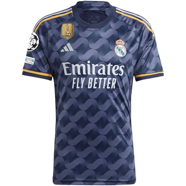 adidas Real Madrid Militao Away Jersey w/ Champions League   Club World Cup Patch 23/24 (Legend Ink/Preloved Yellow)