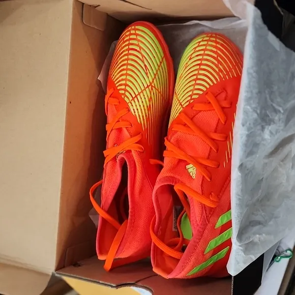 Adidas, Soccer, Predator Edge.3 TF J, GV8503, Size 4.5, Boys, Red/Green/Black