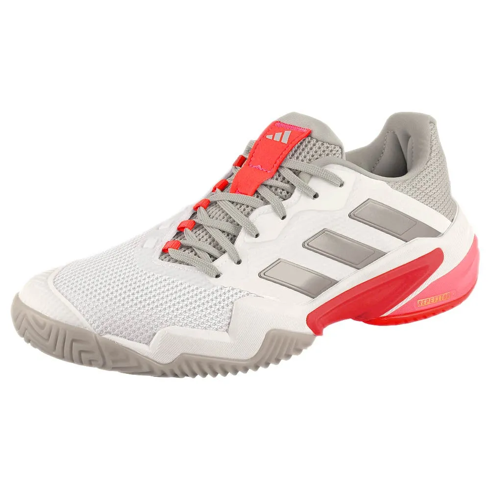adidas Women's Barricade 13 - Cloud White/Lucid Red