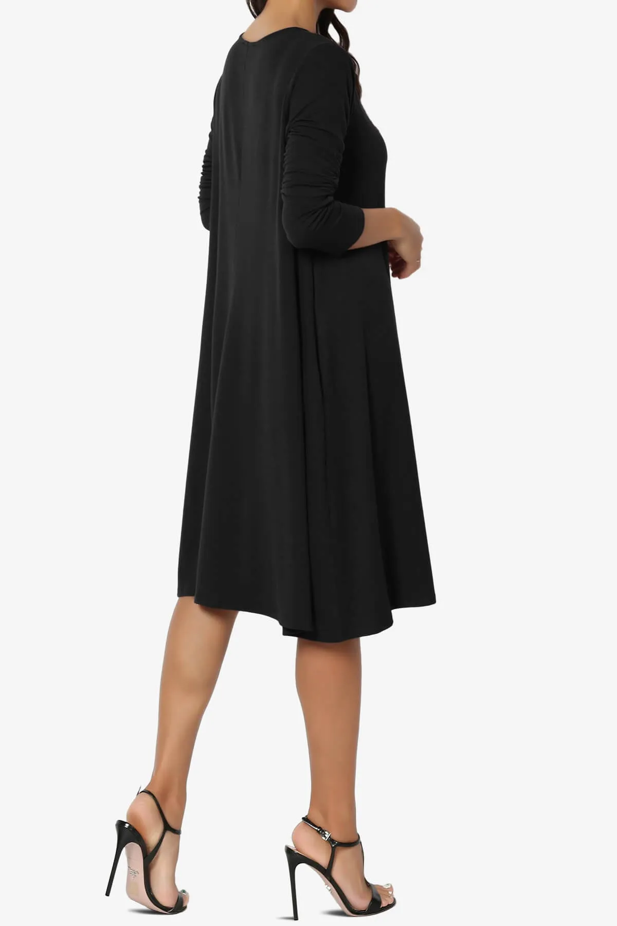 Allie Long Sleeve Jersey A-Line Dress
