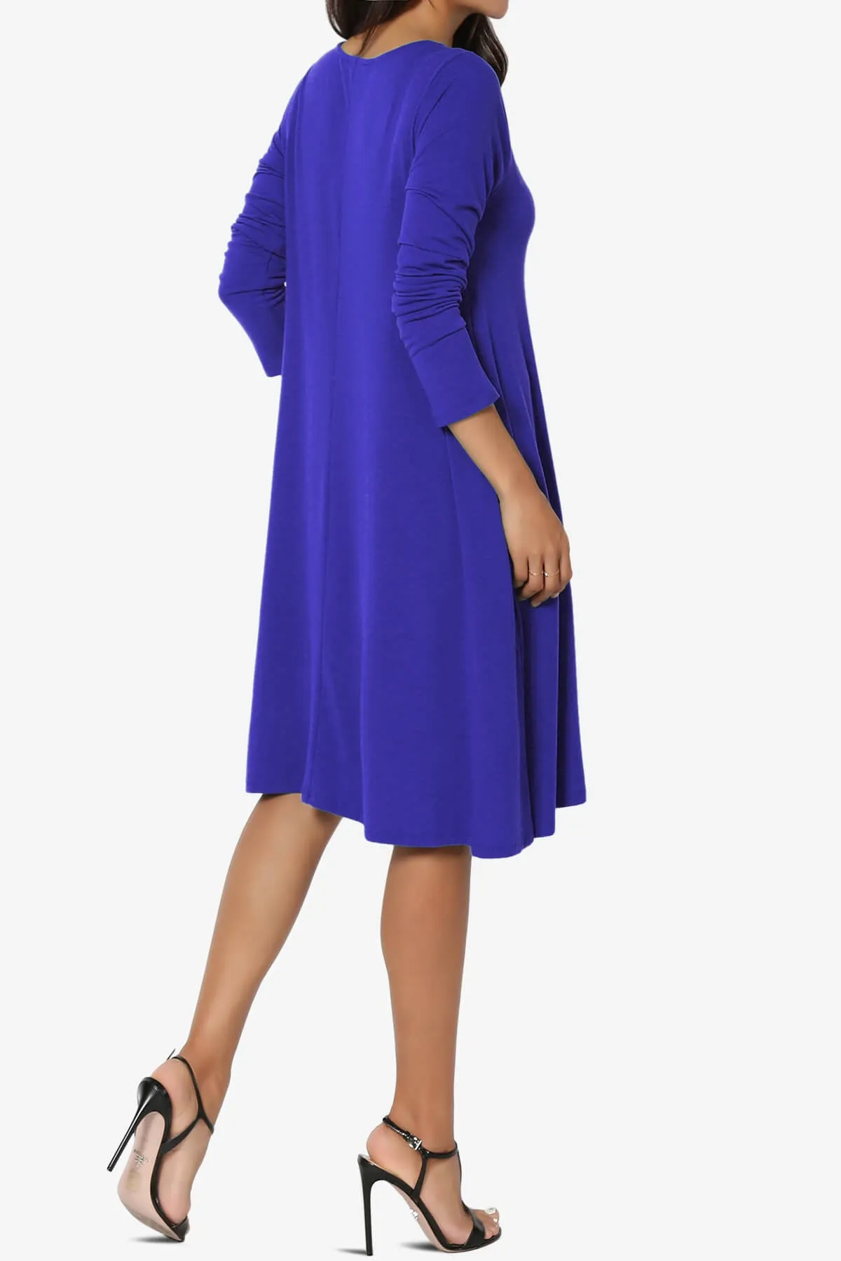 Allie Long Sleeve Jersey A-Line Dress