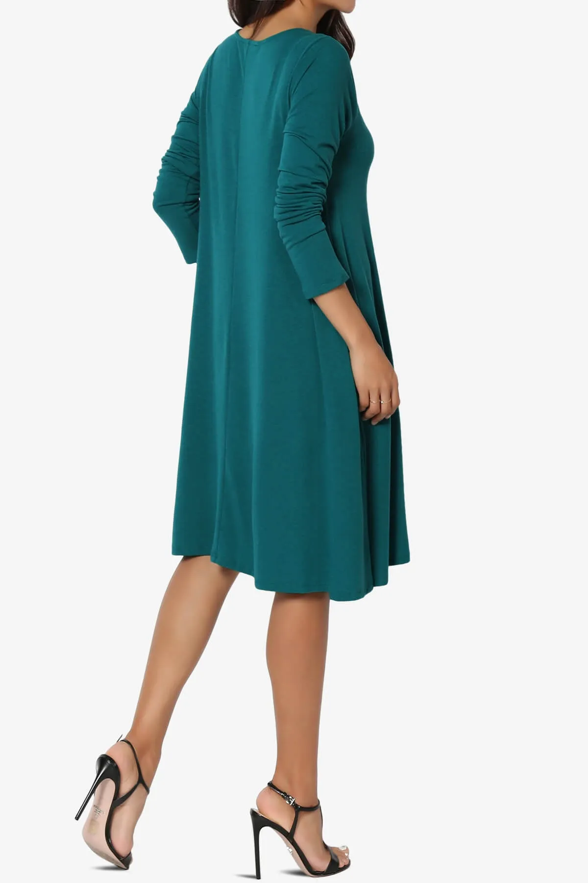 Allie Long Sleeve Jersey A-Line Dress