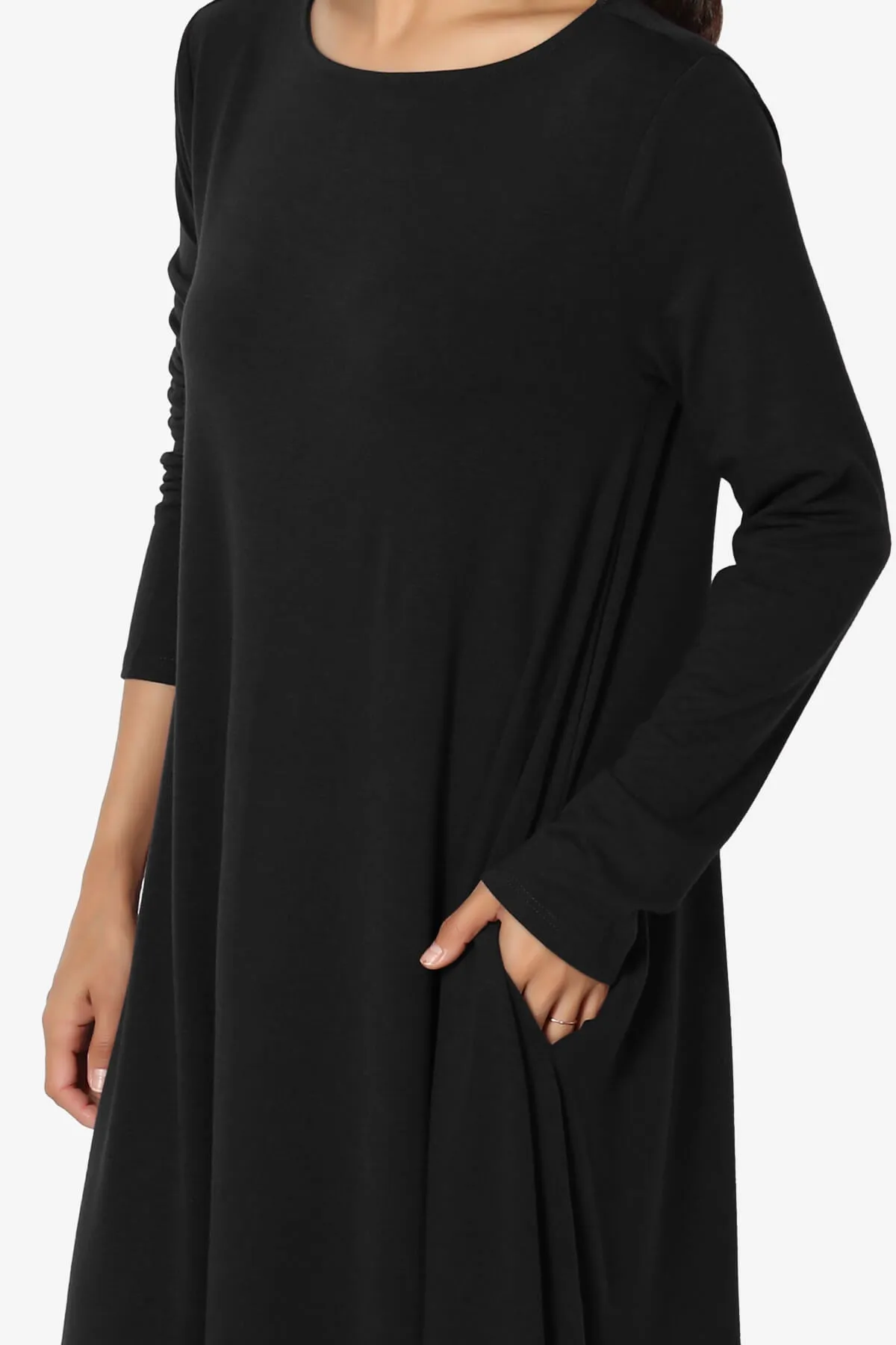 Allie Long Sleeve Jersey A-Line Dress