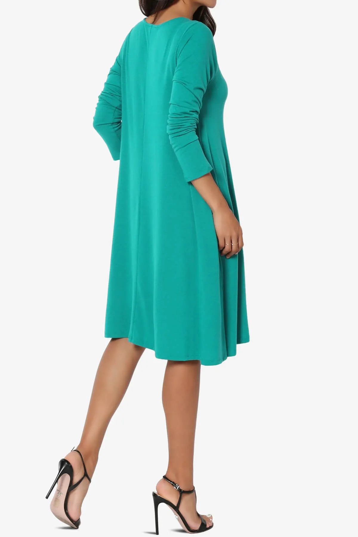 Allie Long Sleeve Jersey A-Line Dress