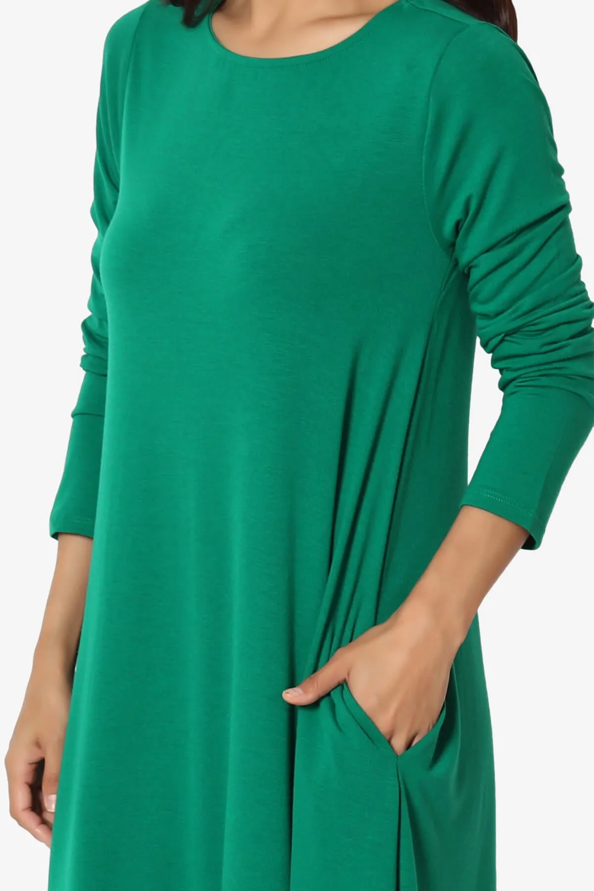 Allie Long Sleeve Jersey A-Line Dress