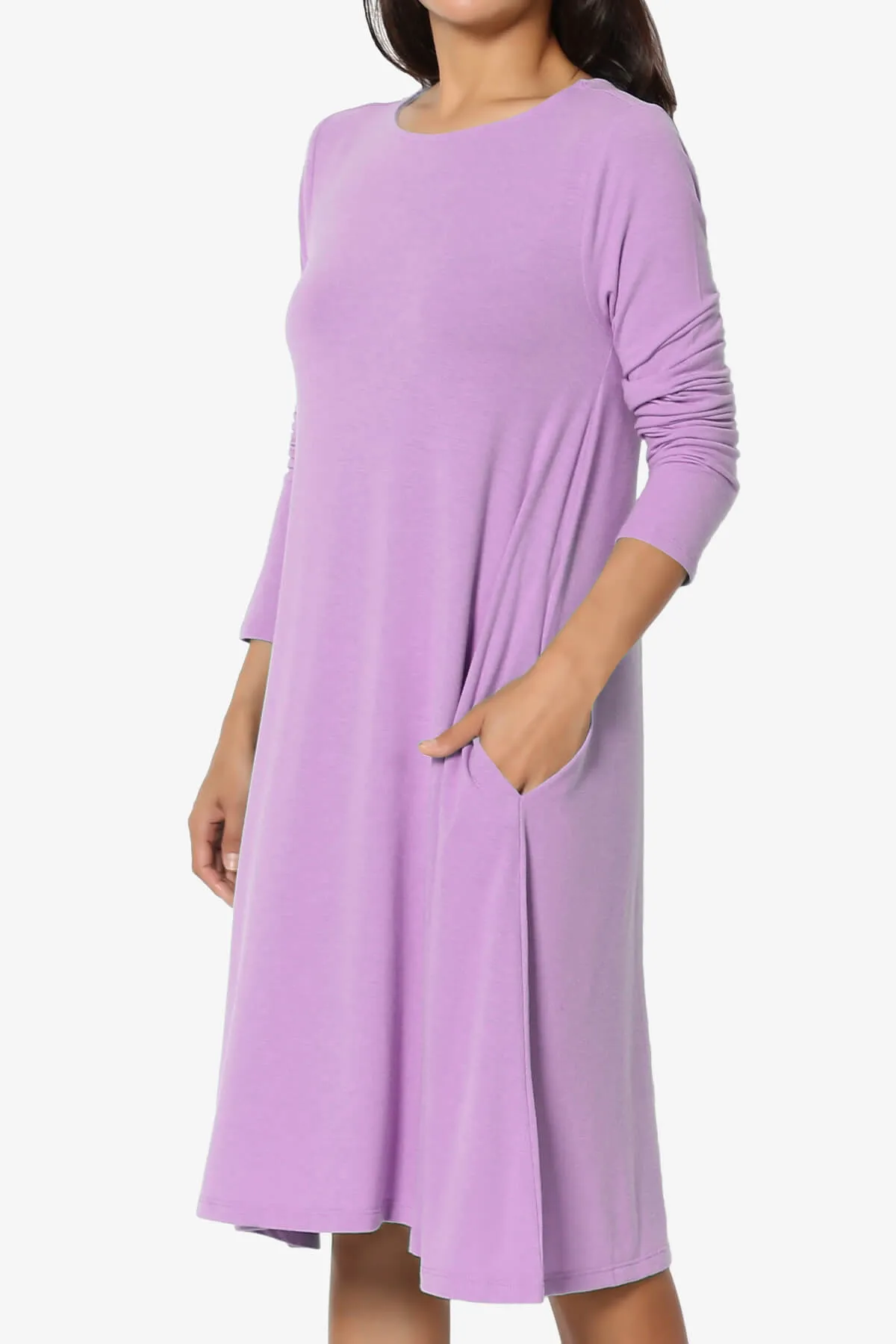 Allie Long Sleeve Jersey A-Line Dress