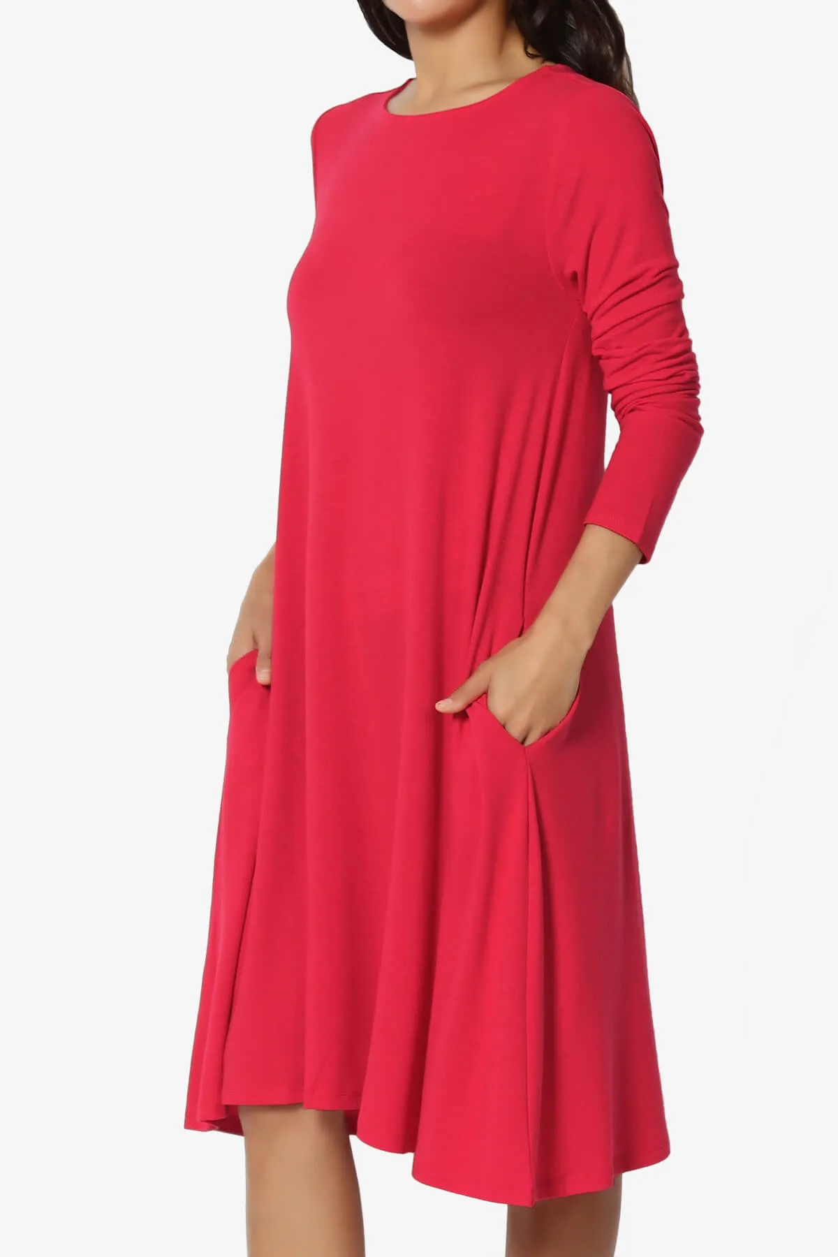 Allie Long Sleeve Jersey A-Line Dress