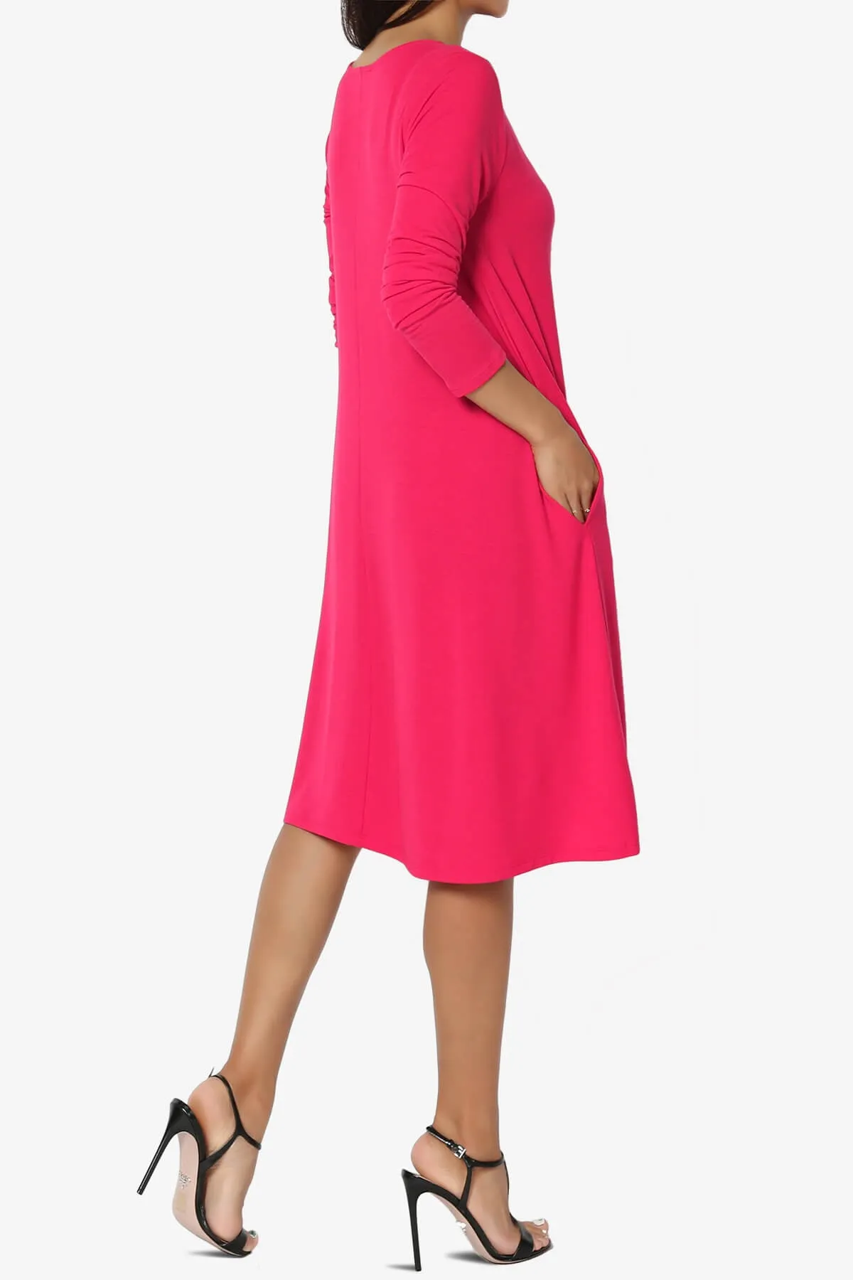 Allie Long Sleeve Jersey A-Line Dress