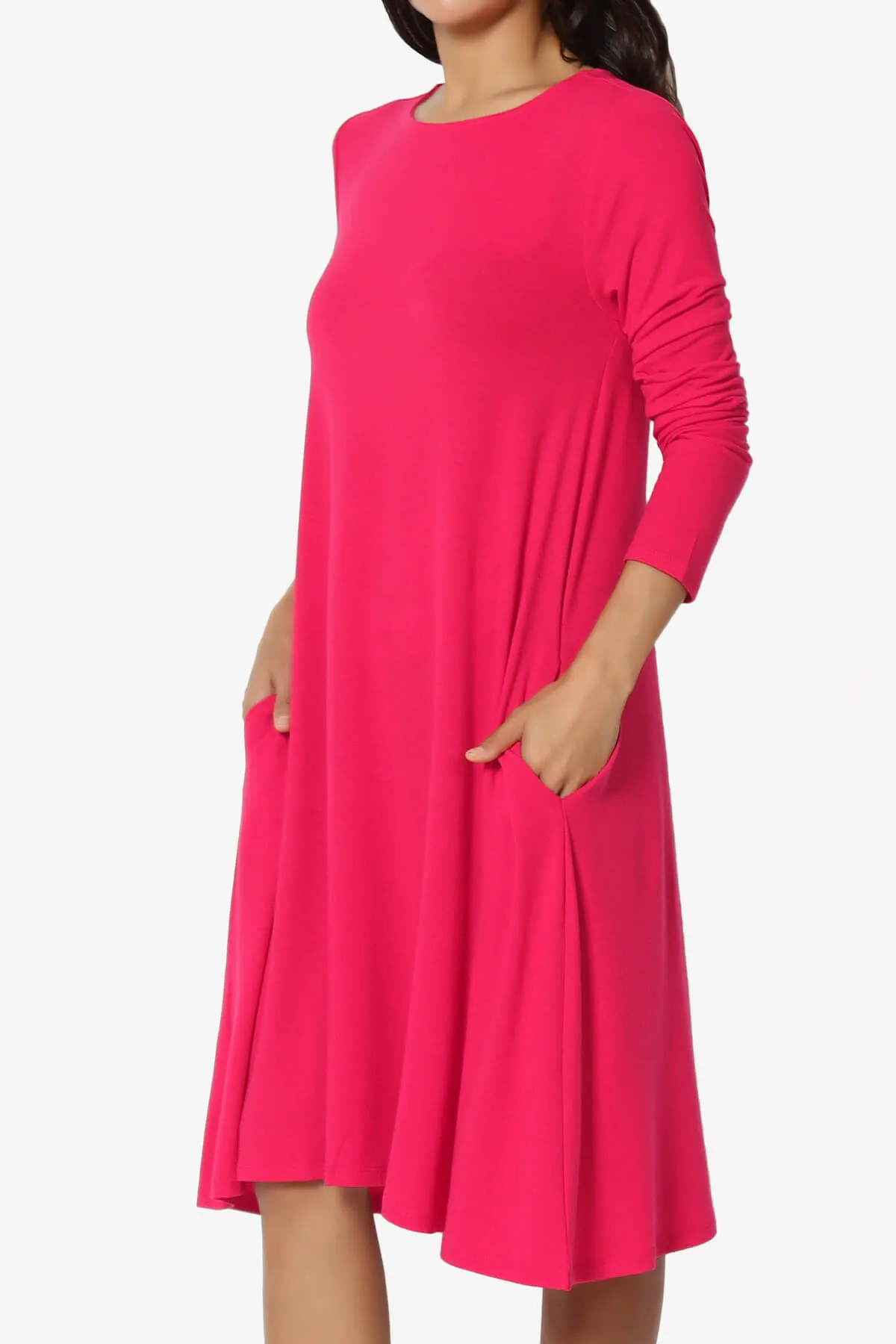 Allie Long Sleeve Jersey A-Line Dress