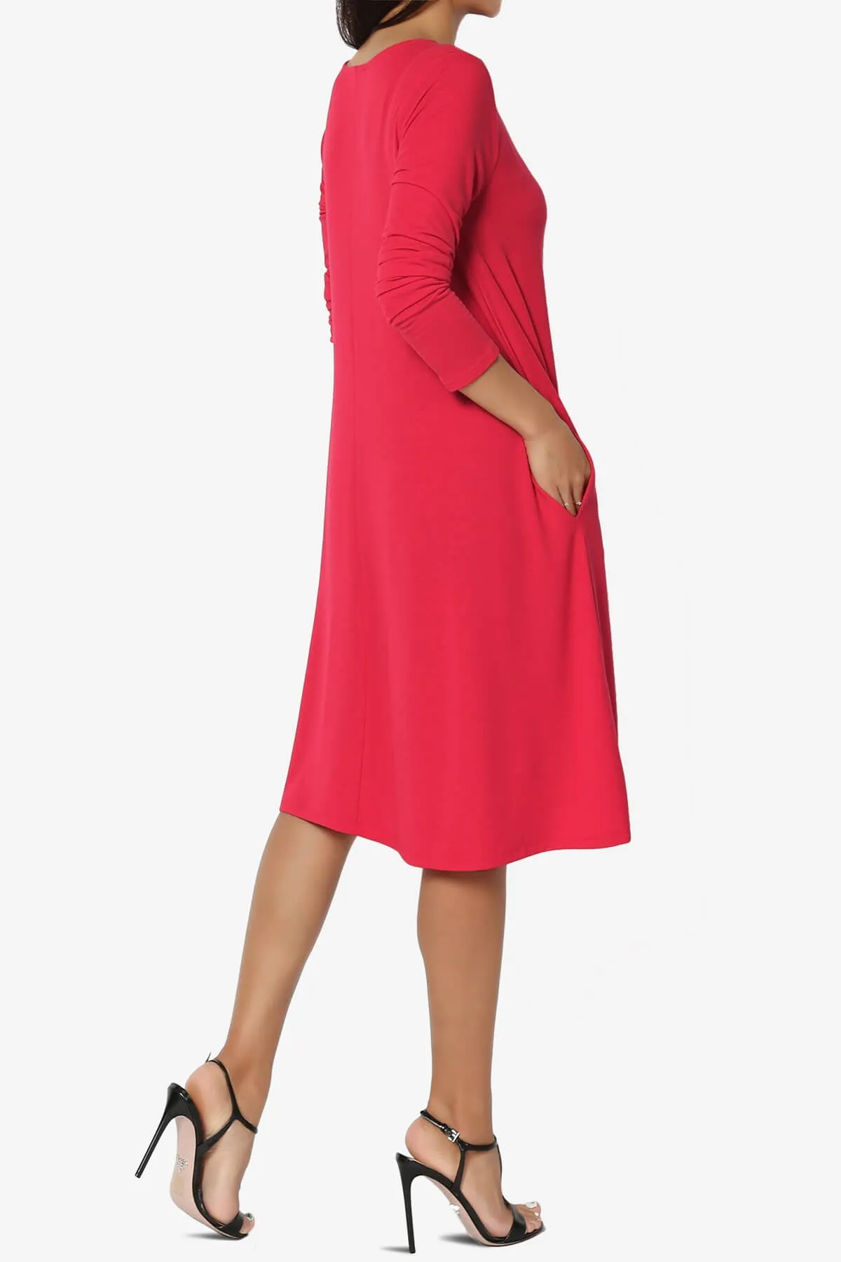 Allie Long Sleeve Jersey A-Line Dress