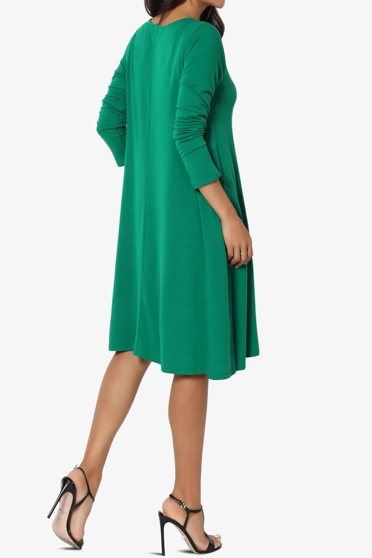 Allie Long Sleeve Jersey A-Line Dress