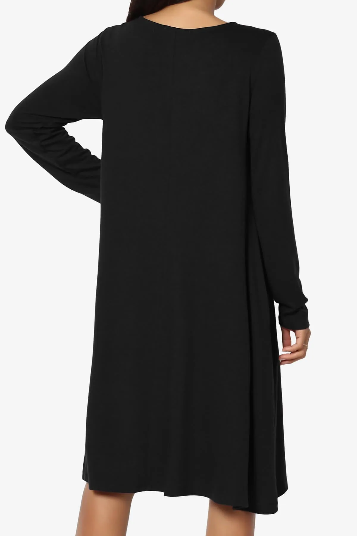 Allie Long Sleeve Jersey A-Line Dress