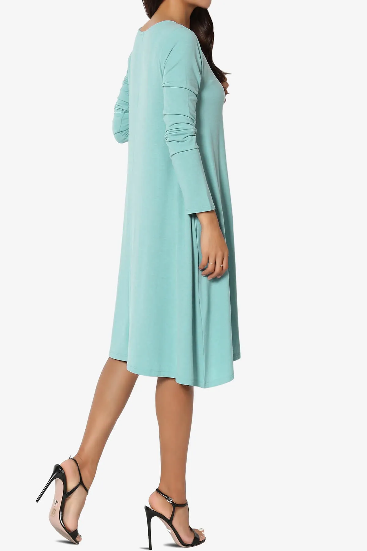 Allie Long Sleeve Jersey A-Line Dress