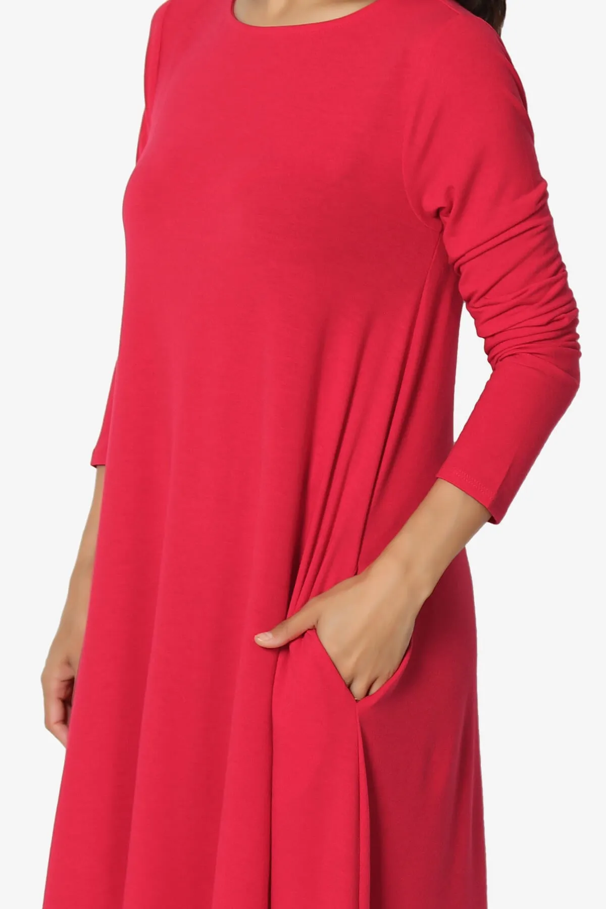 Allie Long Sleeve Jersey A-Line Dress