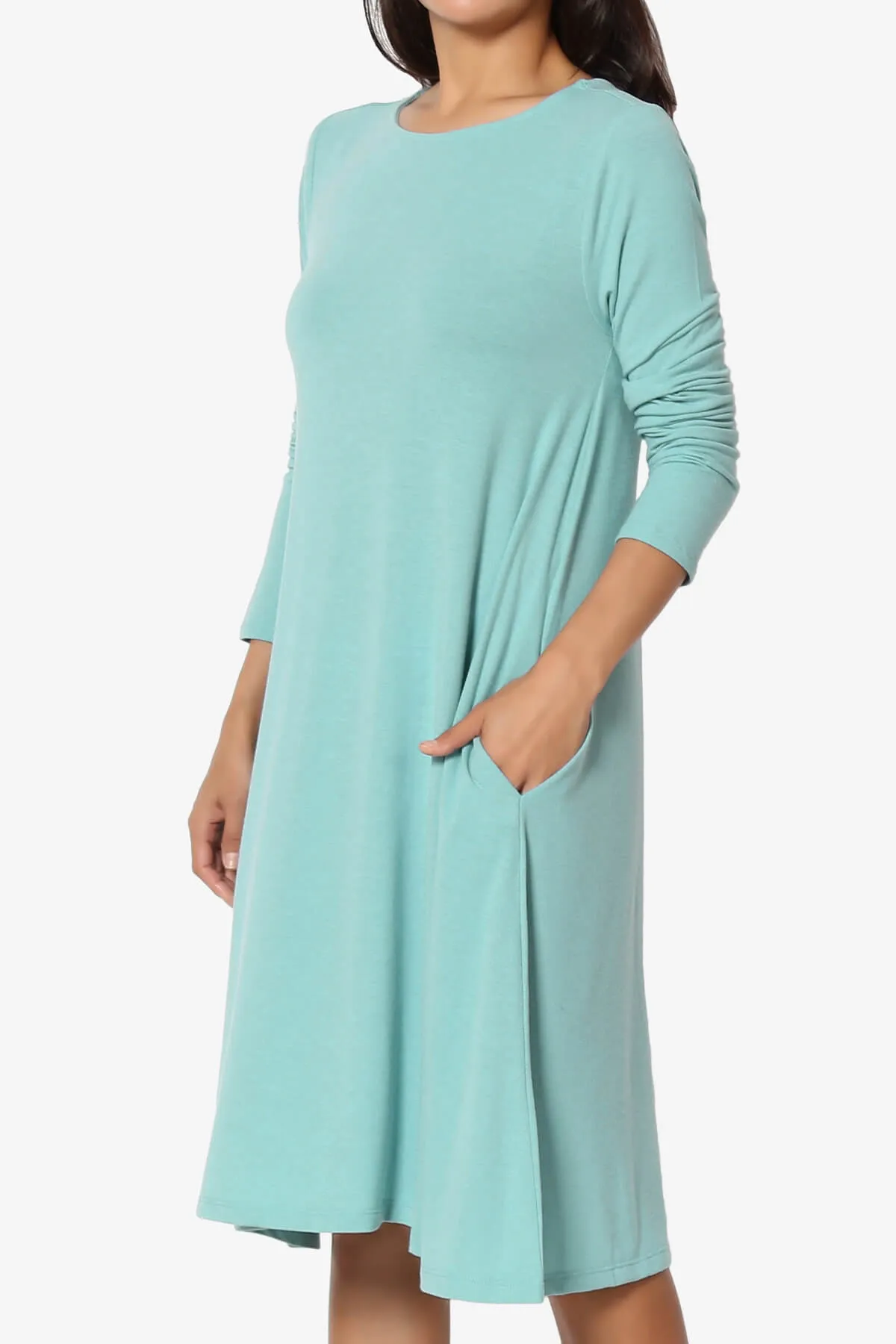Allie Long Sleeve Jersey A-Line Dress