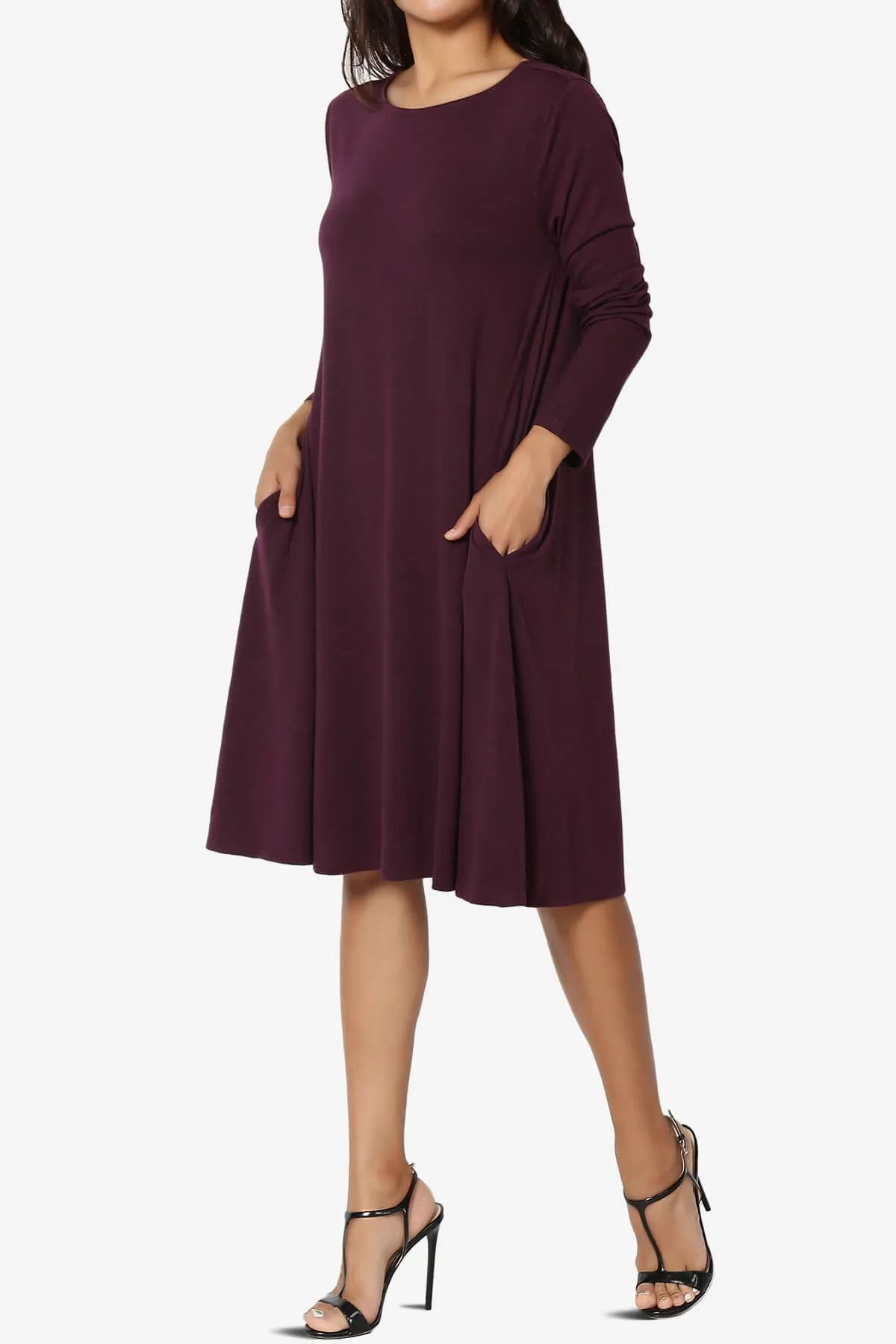 Allie Long Sleeve Jersey A-Line Dress