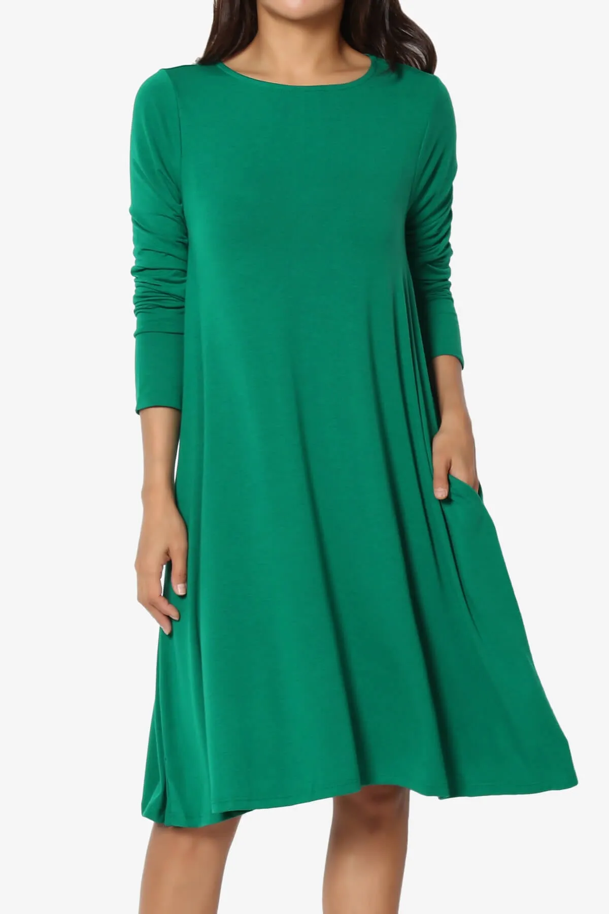Allie Long Sleeve Jersey A-Line Dress