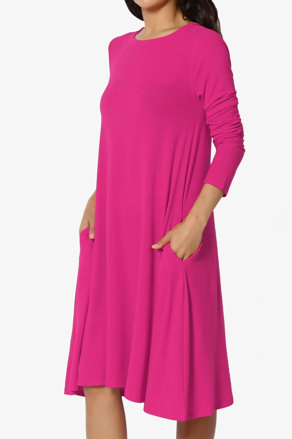 Allie Long Sleeve Jersey A-Line Dress