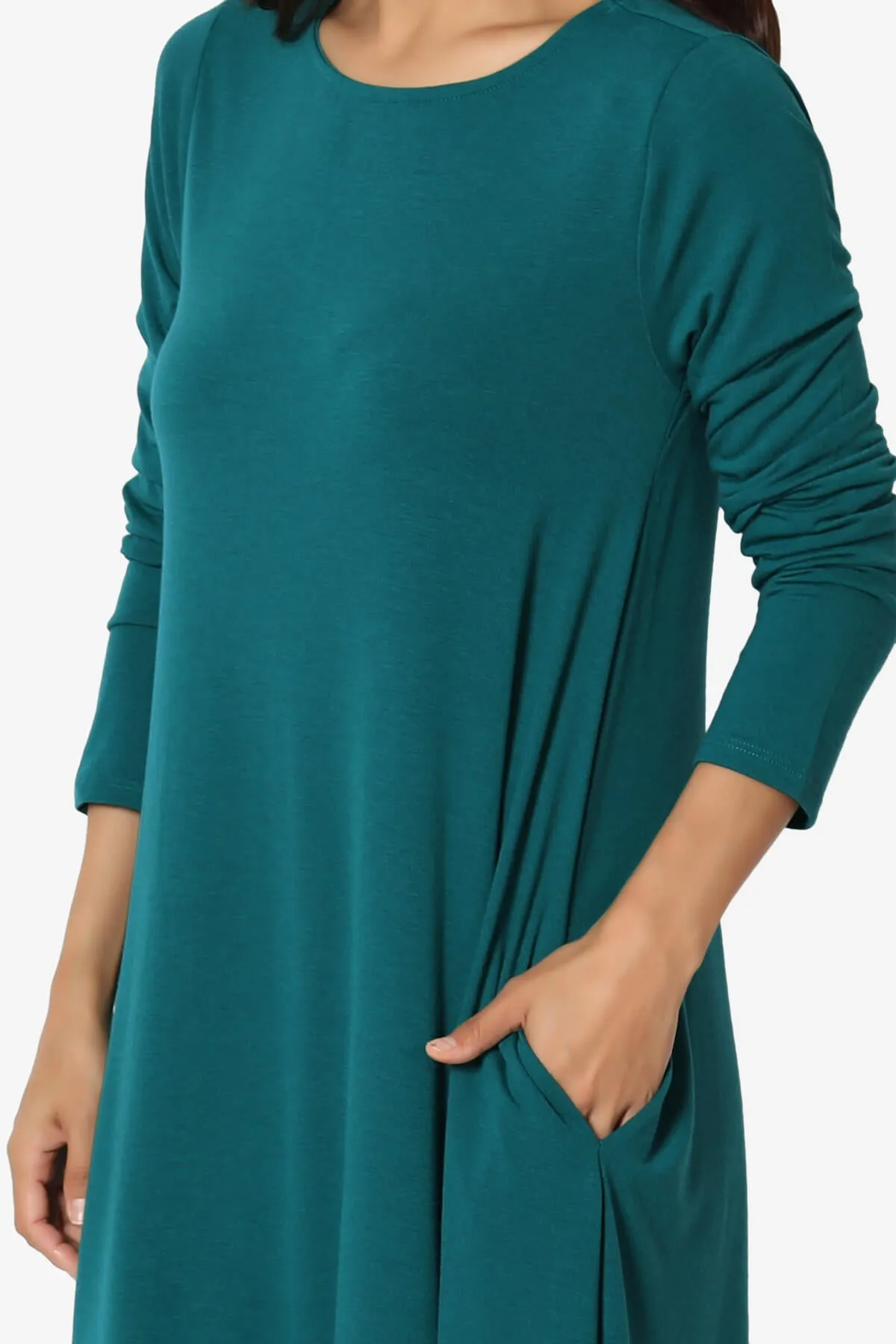 Allie Long Sleeve Jersey A-Line Dress
