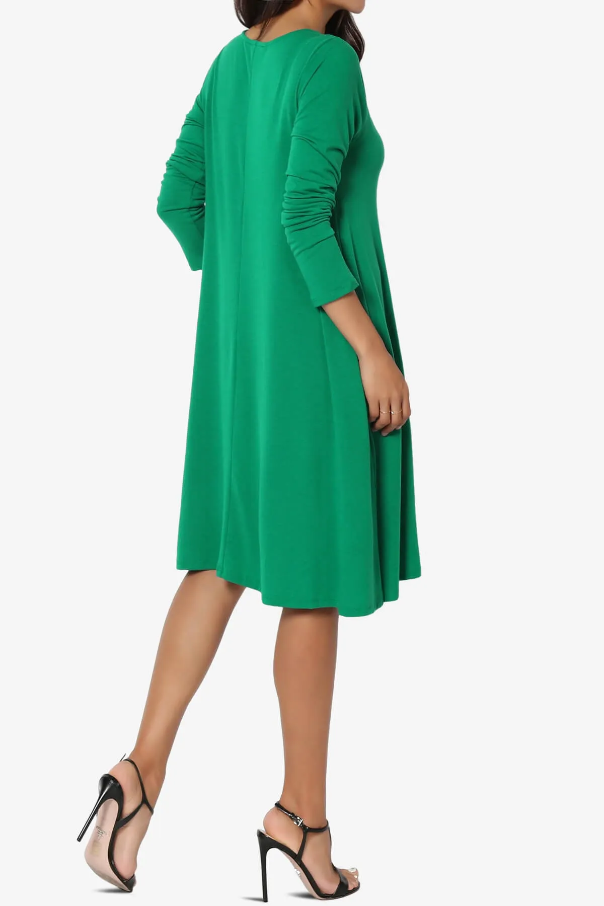 Allie Long Sleeve Jersey A-Line Dress