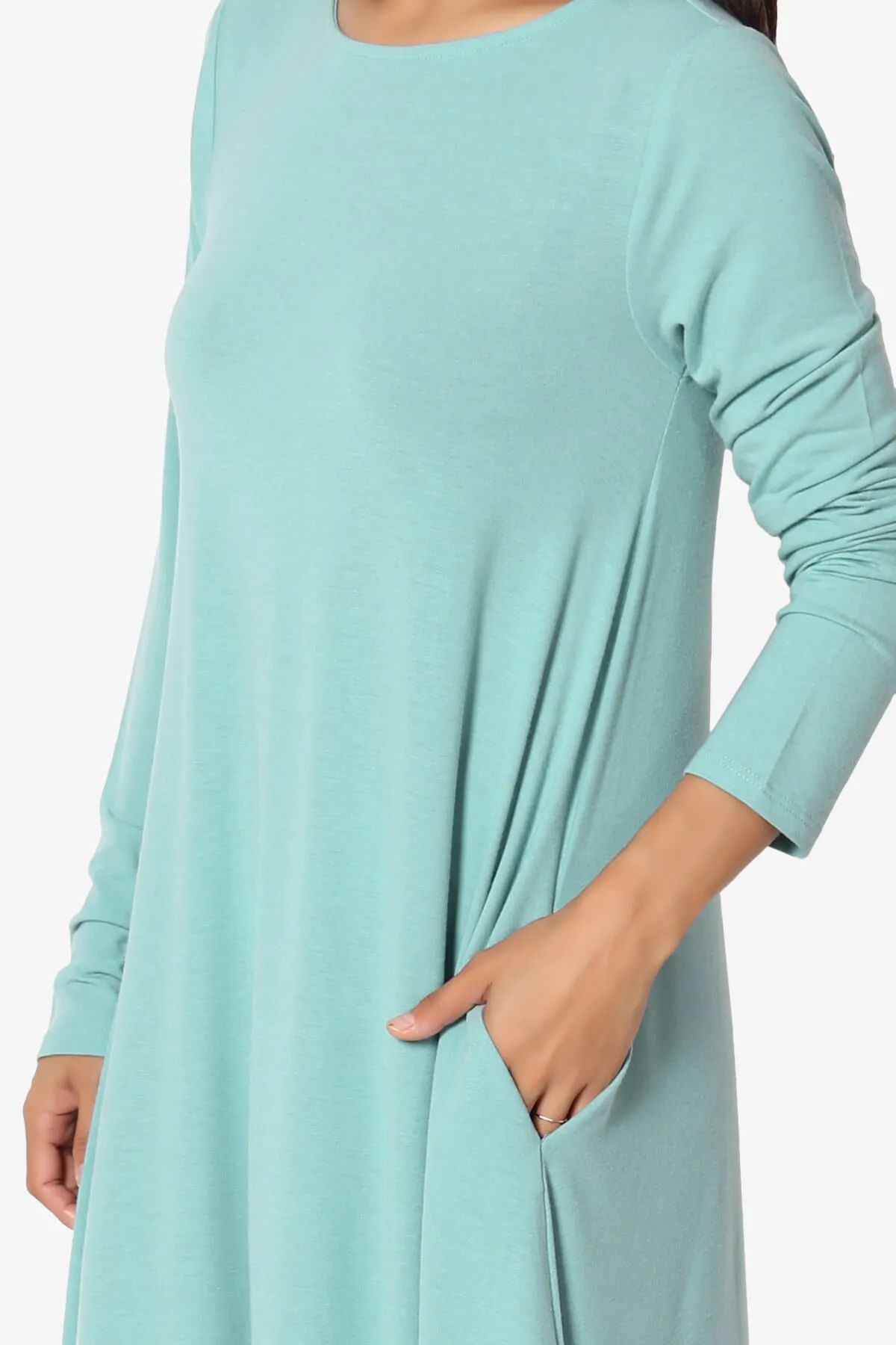 Allie Long Sleeve Jersey A-Line Dress