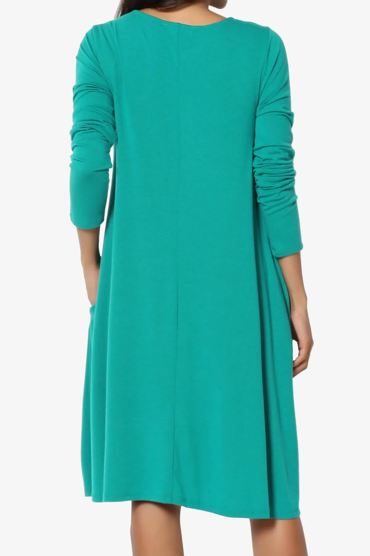 Allie Long Sleeve Jersey A-Line Dress