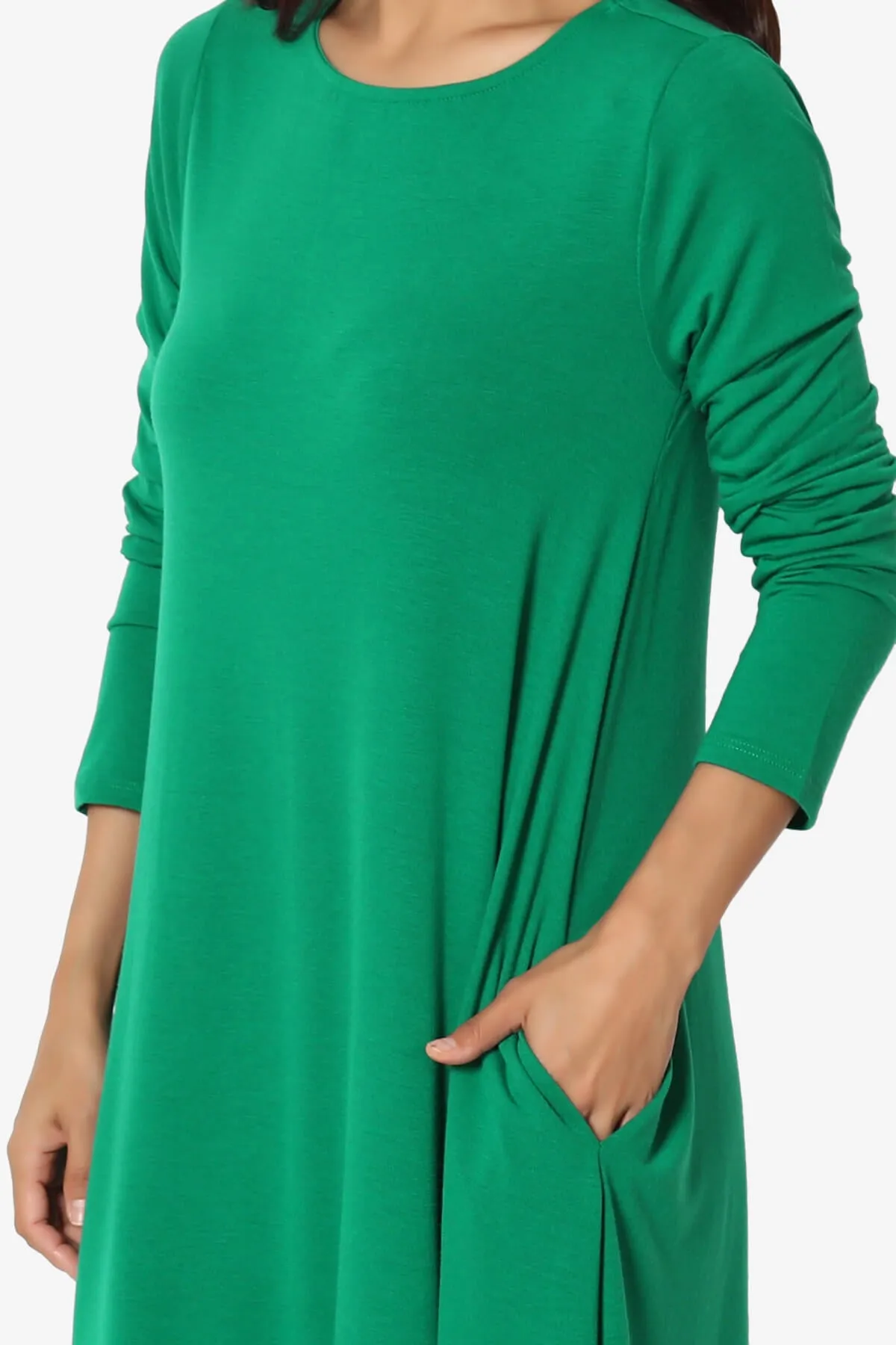 Allie Long Sleeve Jersey A-Line Dress