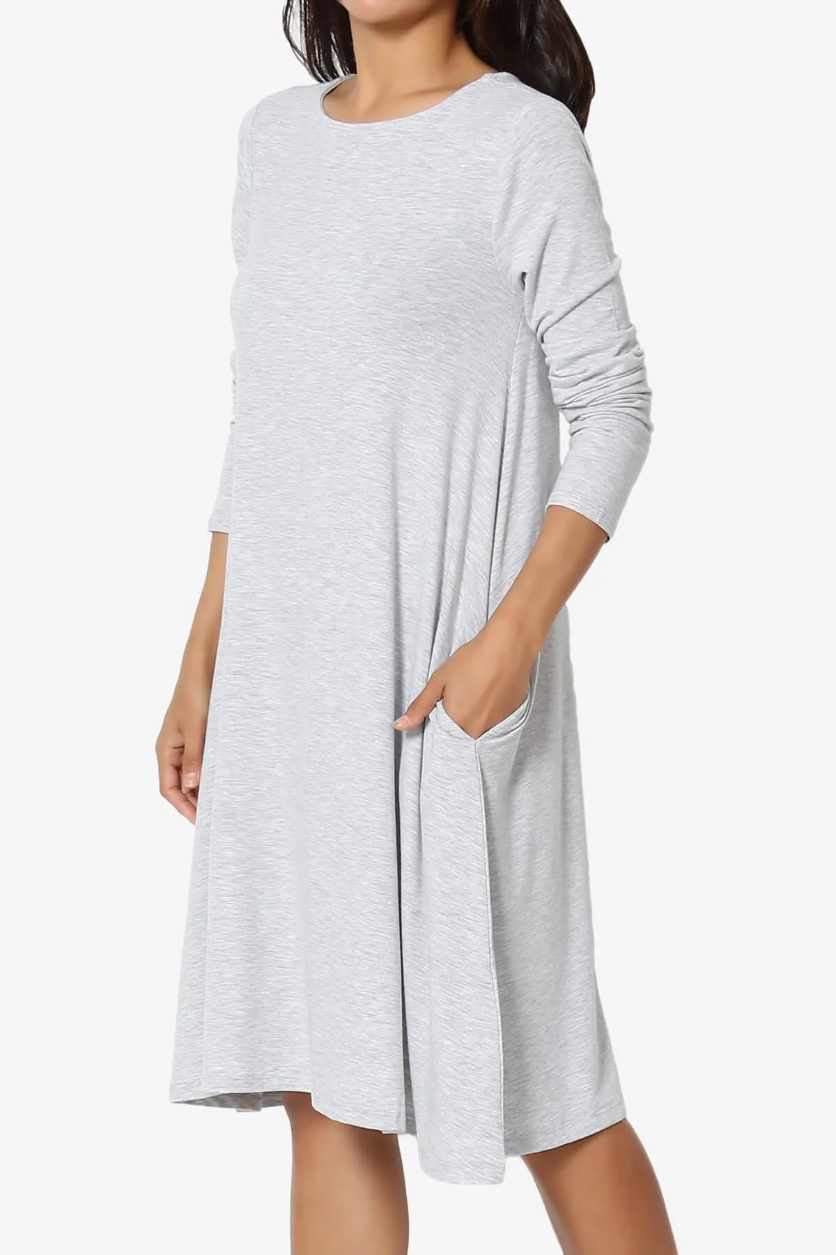 Allie Long Sleeve Jersey A-Line Dress