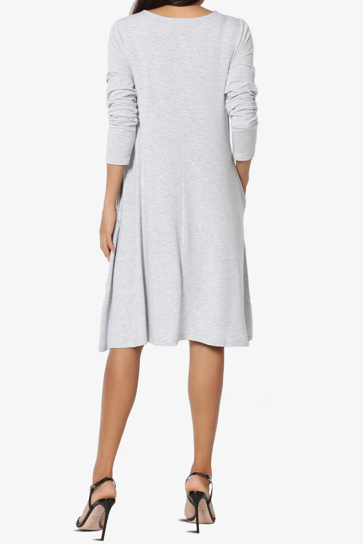 Allie Long Sleeve Jersey A-Line Dress