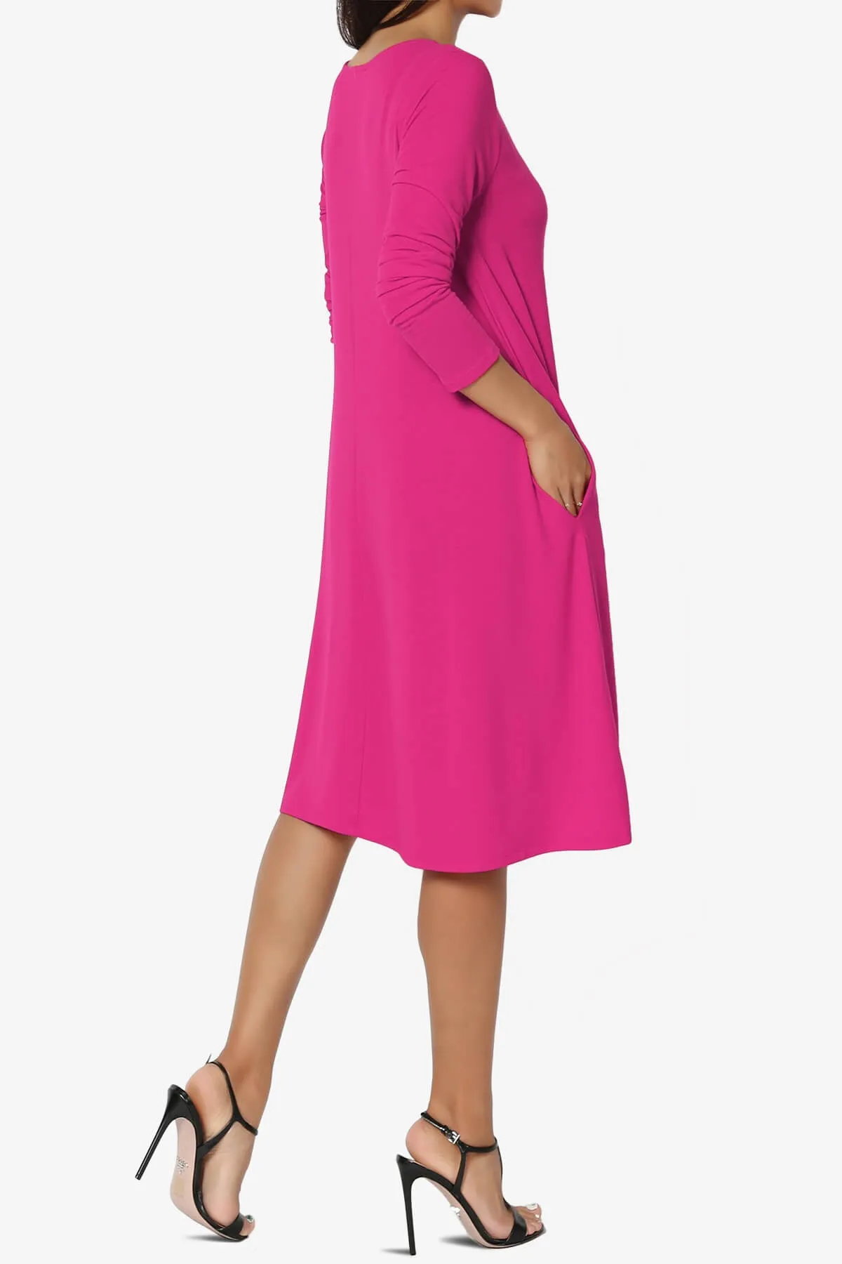 Allie Long Sleeve Jersey A-Line Dress