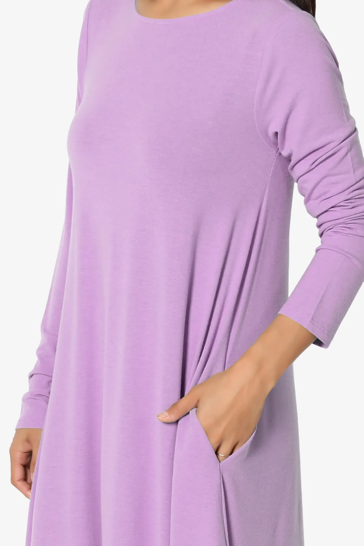 Allie Long Sleeve Jersey A-Line Dress