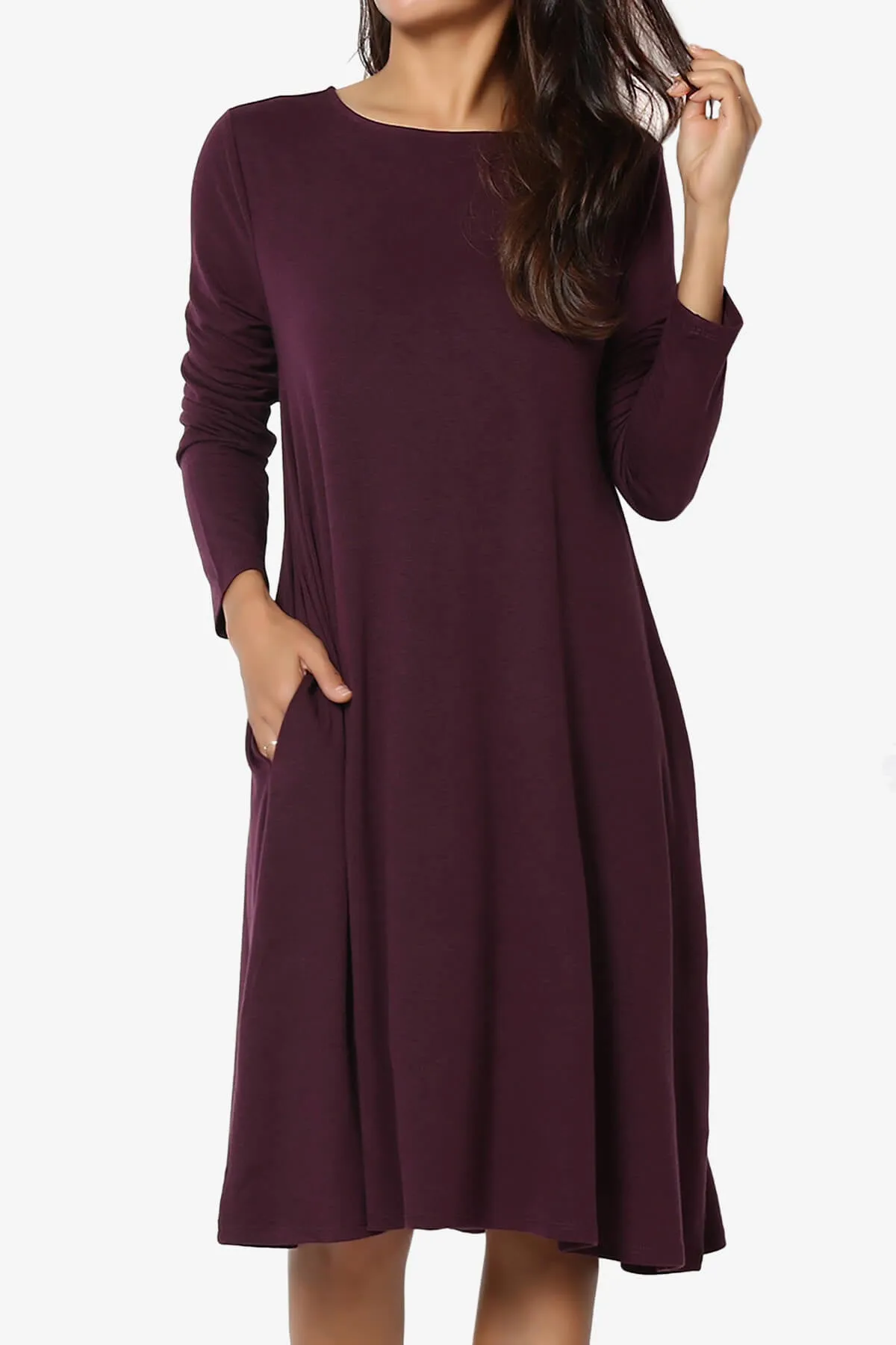 Allie Long Sleeve Jersey A-Line Dress