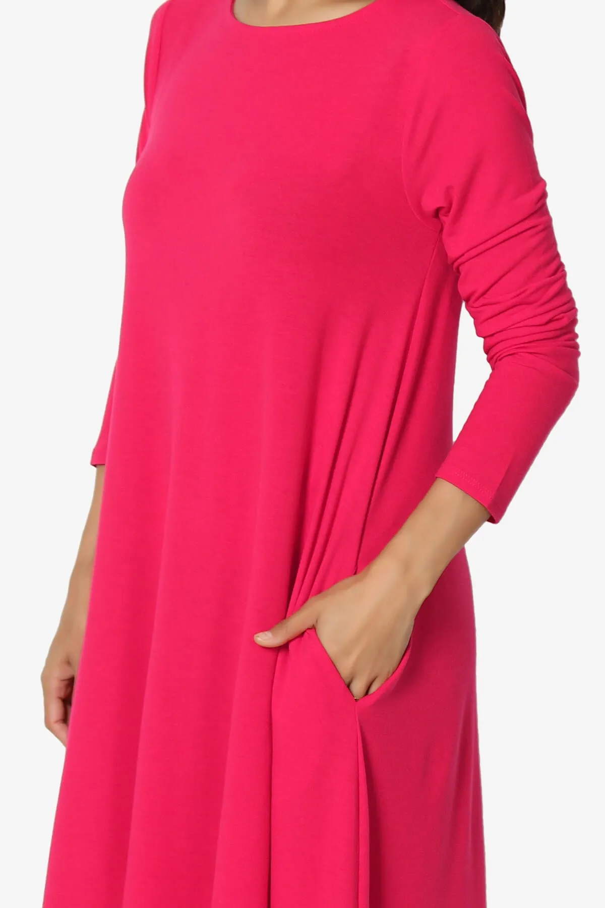 Allie Long Sleeve Jersey A-Line Dress