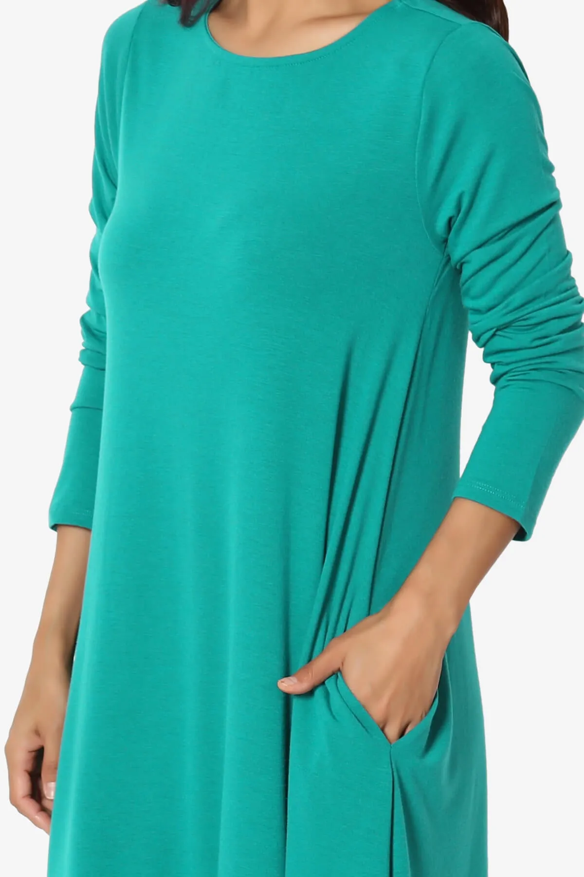 Allie Long Sleeve Jersey A-Line Dress