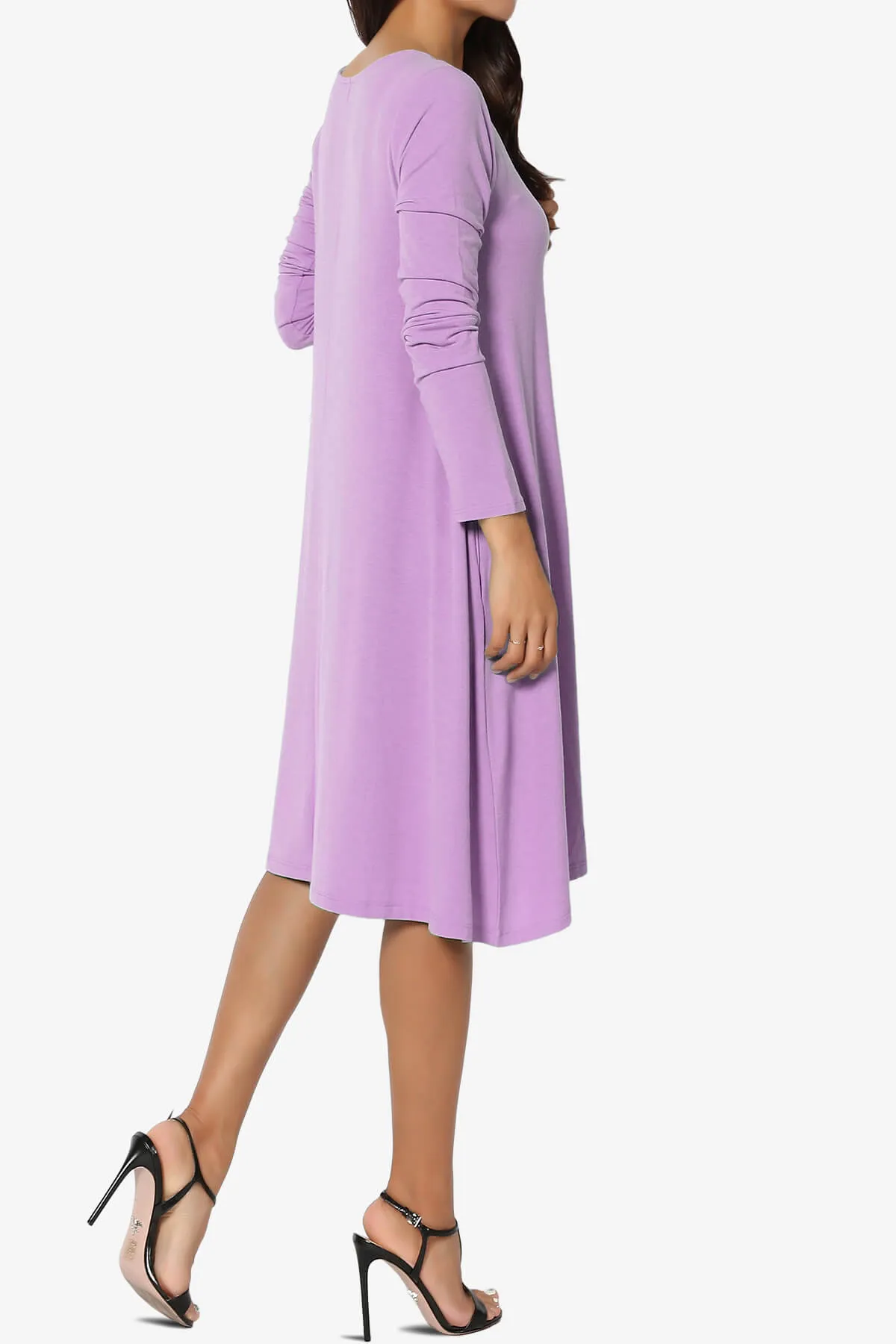 Allie Long Sleeve Jersey A-Line Dress