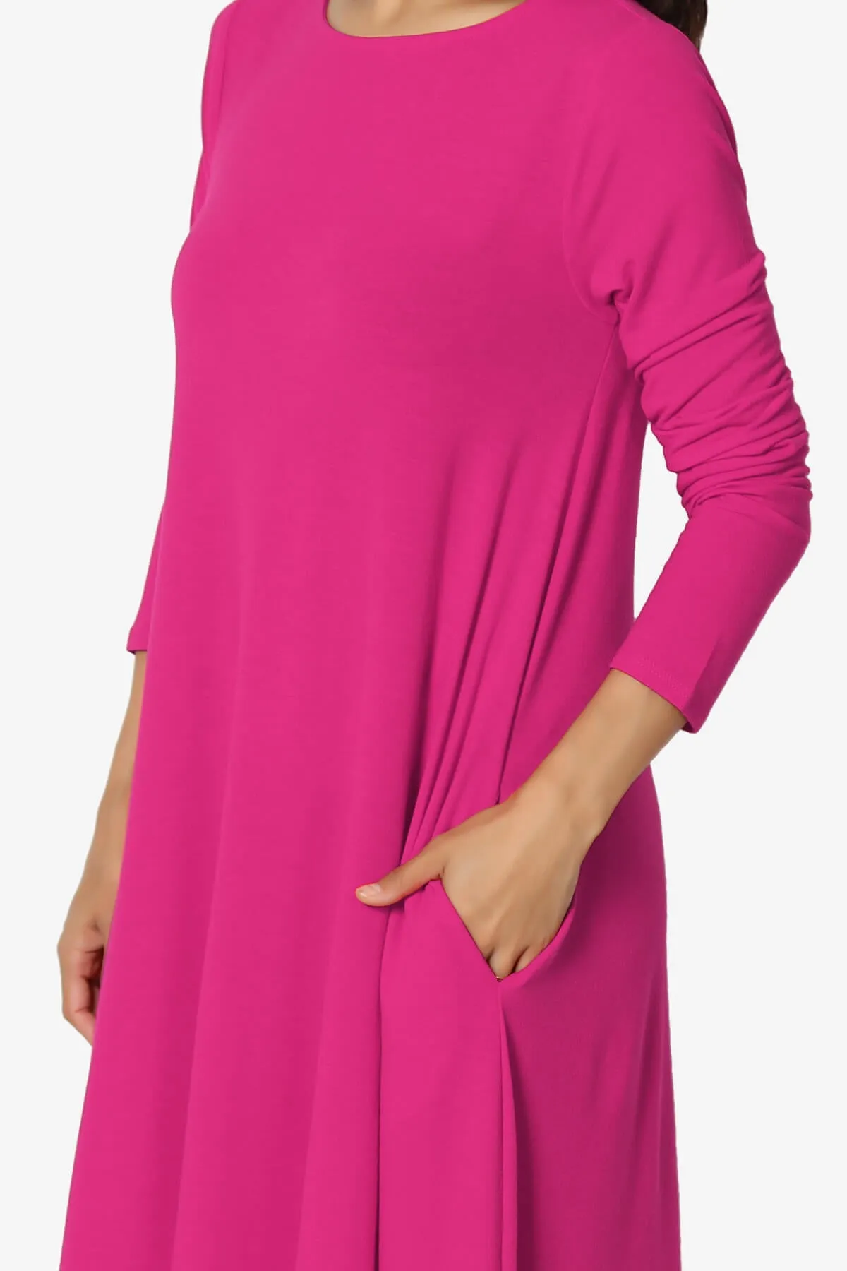 Allie Long Sleeve Jersey A-Line Dress