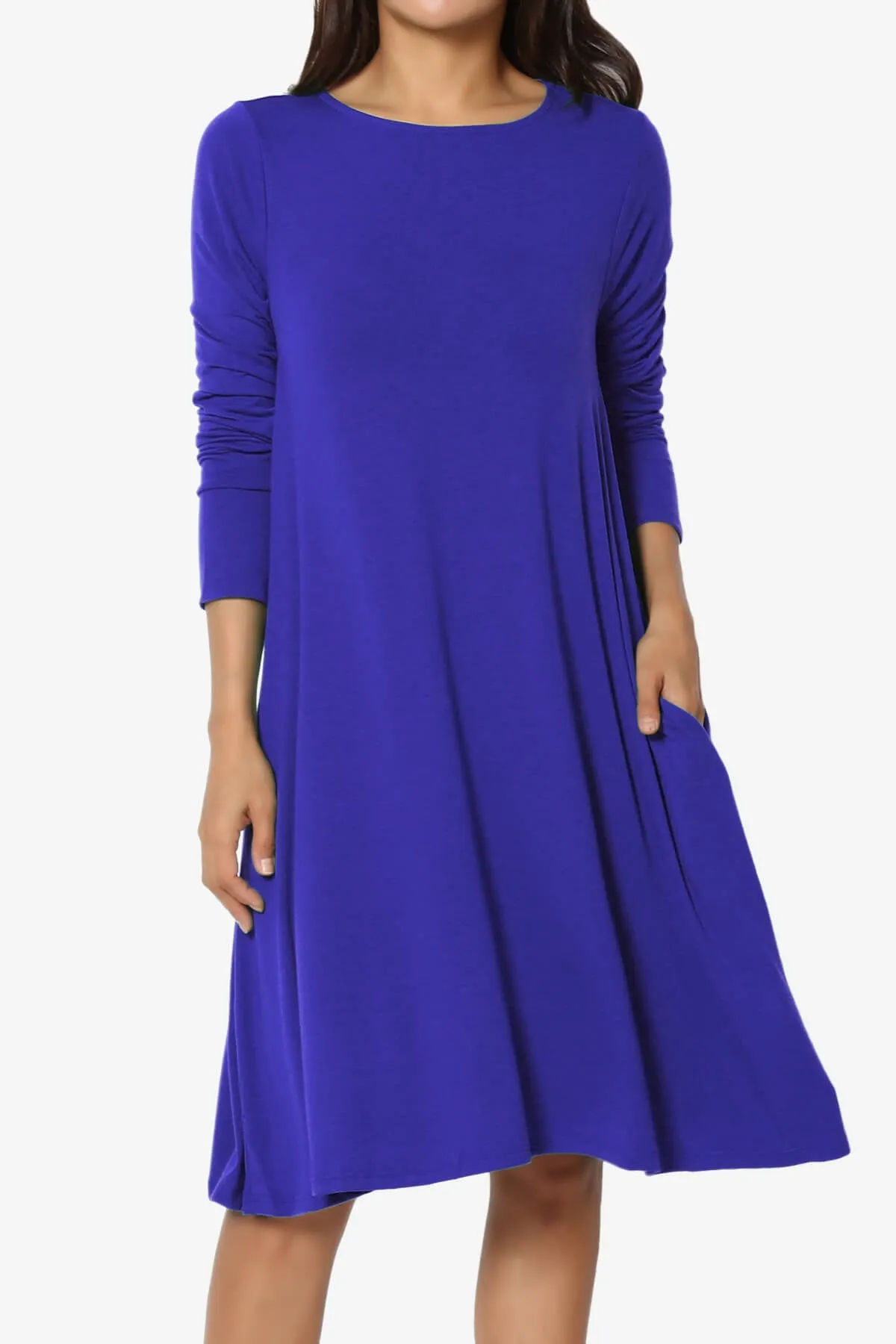 Allie Long Sleeve Jersey A-Line Dress