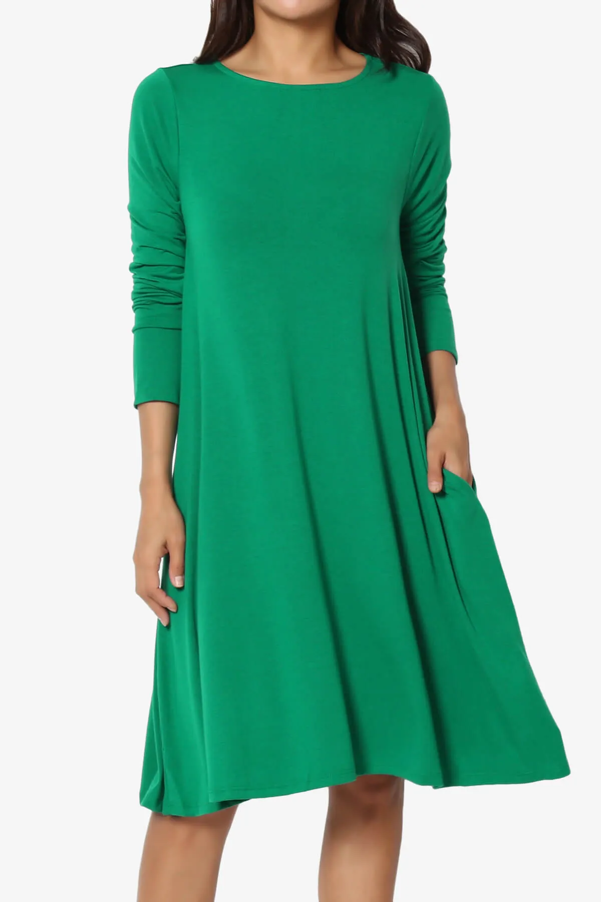 Allie Long Sleeve Jersey A-Line Dress